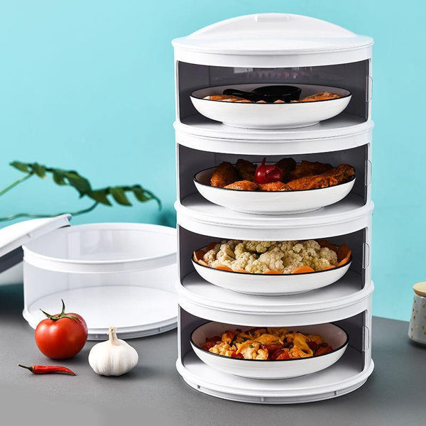 Food Stack Layer Insulated with Cover Kitchen Trolly Filler 